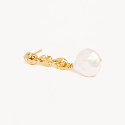 By Charlotte Grow With Grace Pearl Earrings, Gold