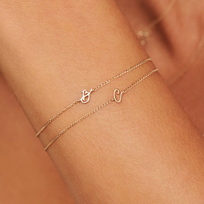 By Charlotte 14k Gold Love Letter Initial Bracelet