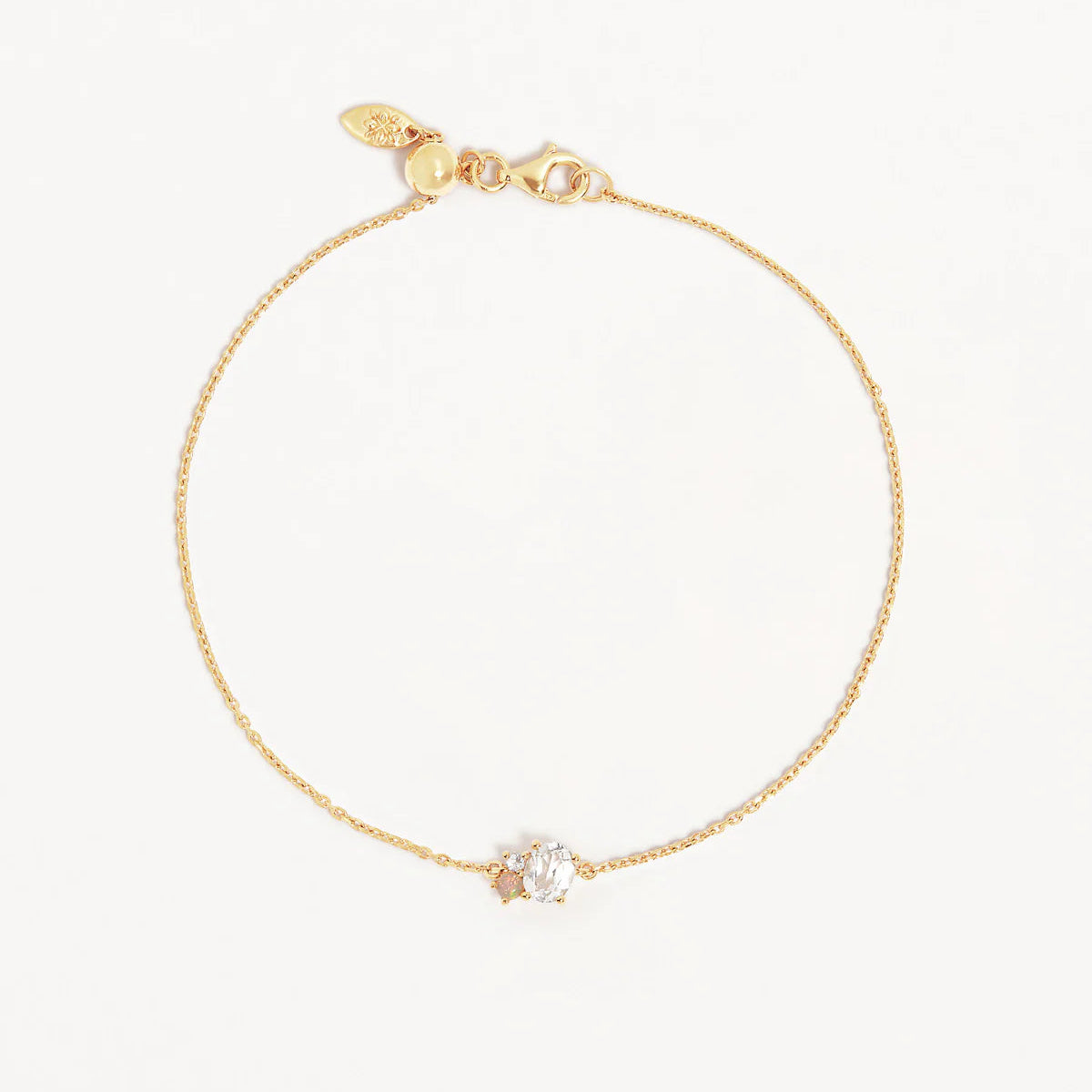 By Charlotte Kindred April Birthstone Bracelet, Gold or Silver