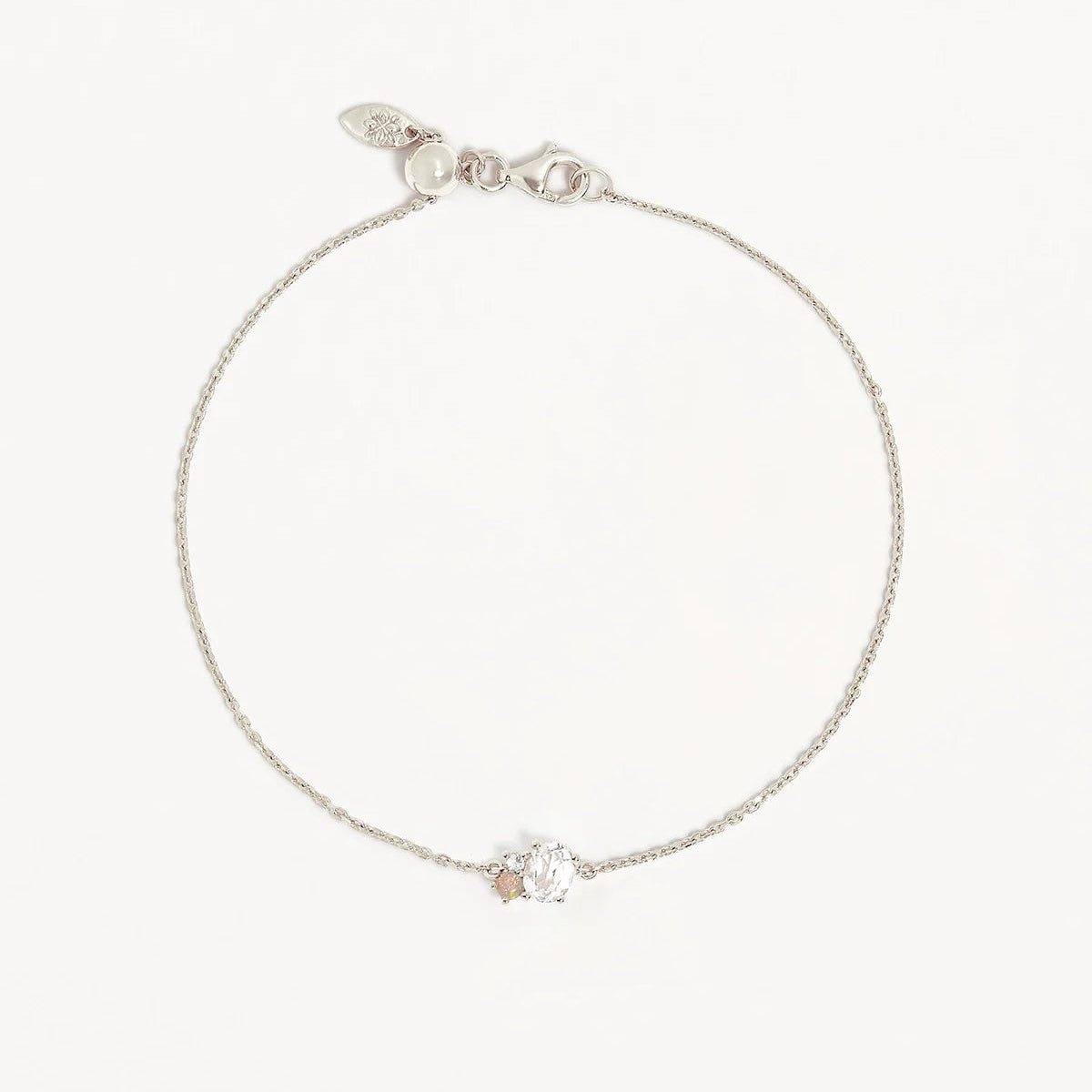 By Charlotte Kindred April Birthstone Bracelet, Gold or Silver