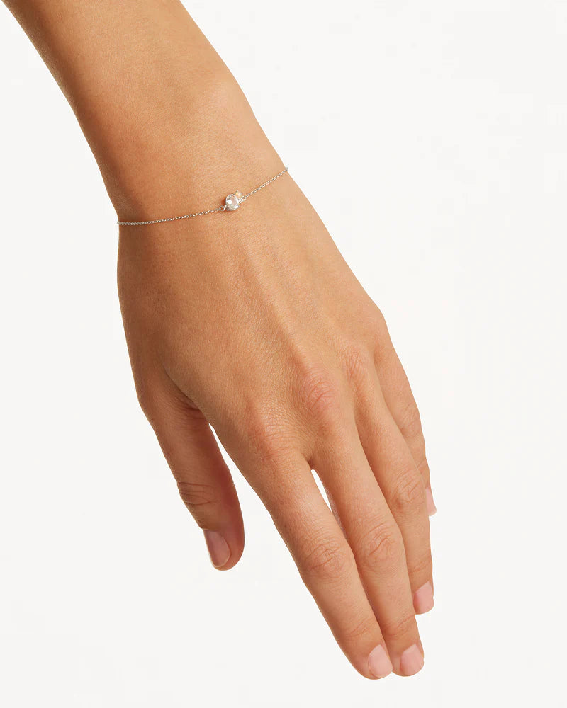 By Charlotte Kindred April Birthstone Bracelet, Gold or Silver