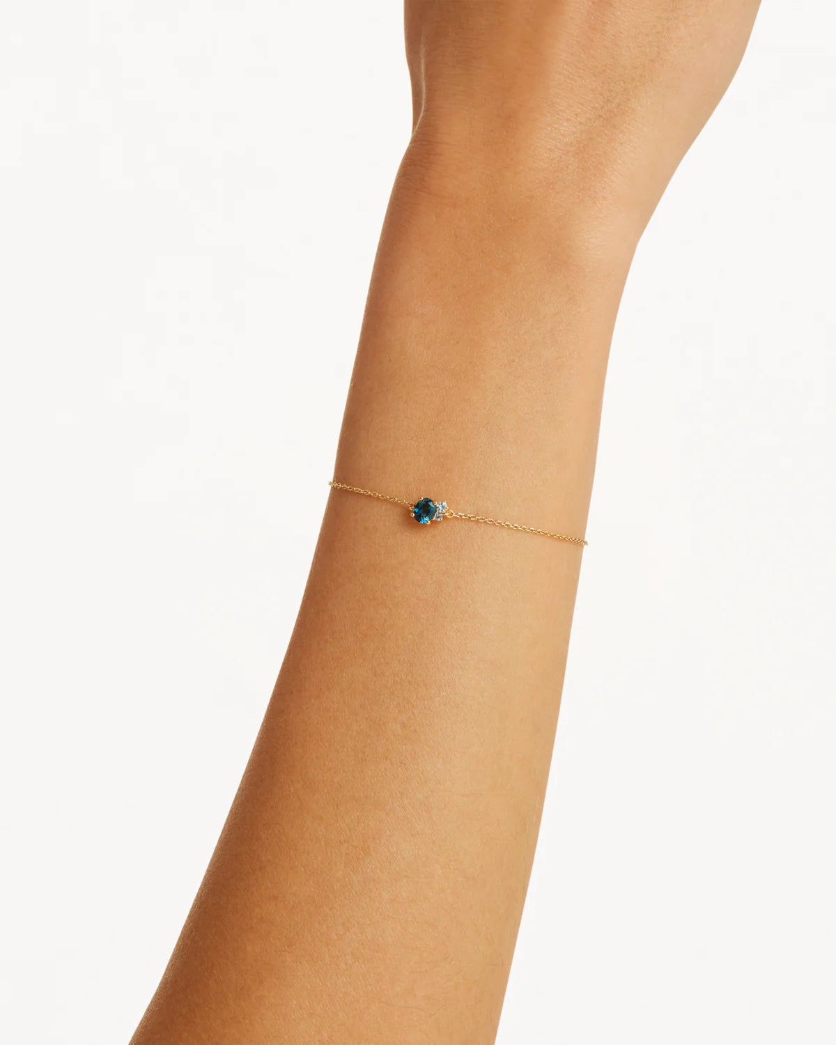 By Charlotte Kindred December Birthstone Bracelet, Gold or Silver