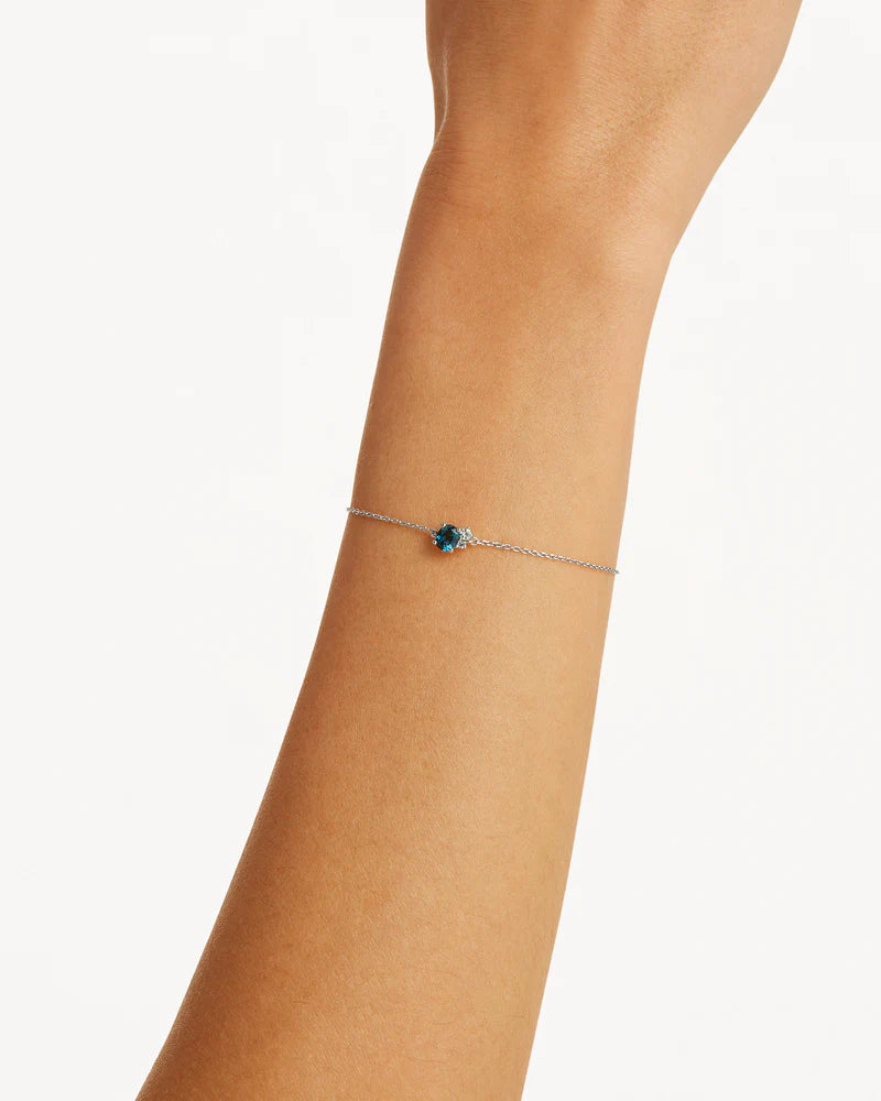 By Charlotte Kindred December Birthstone Bracelet, Gold or Silver