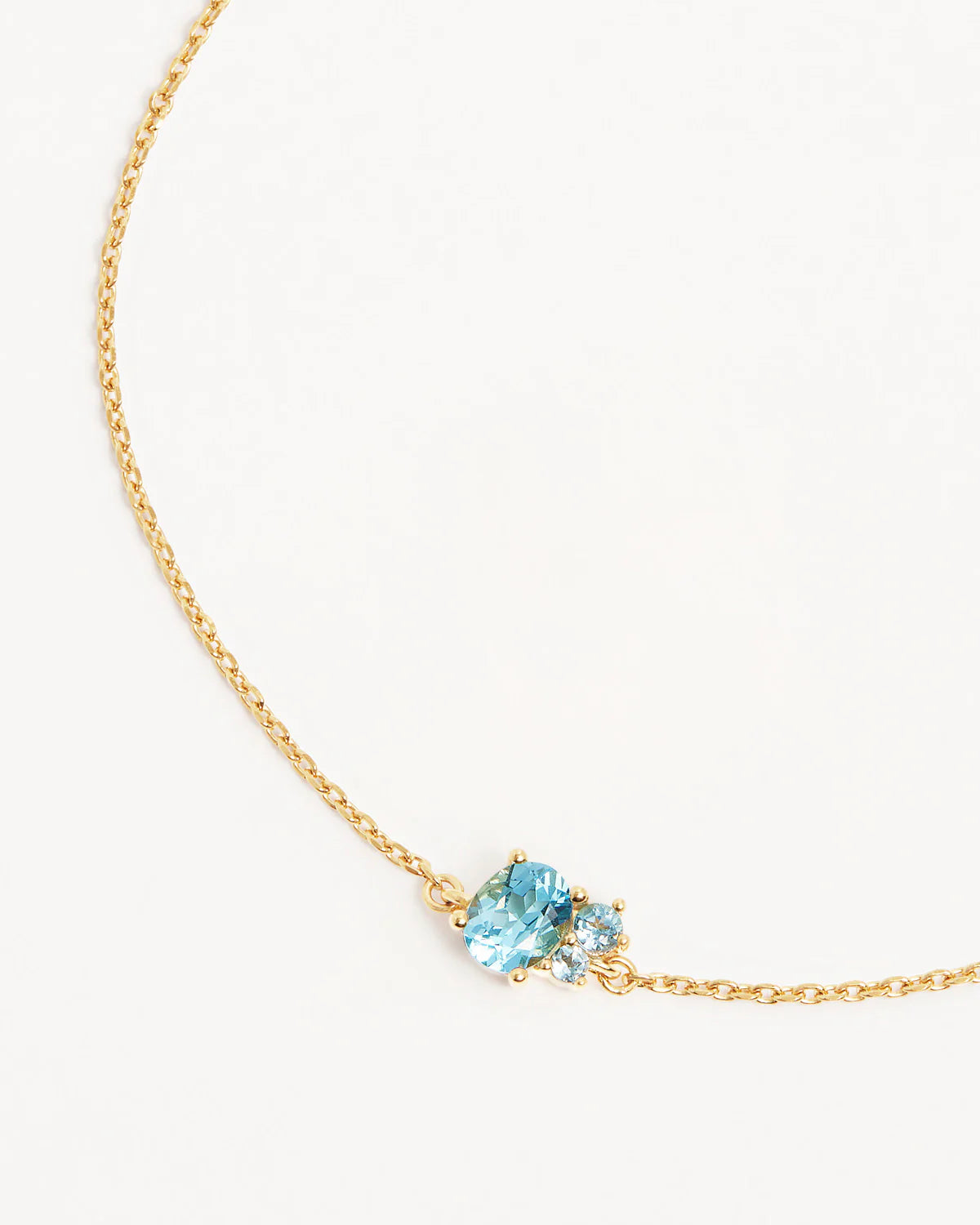 By Charlotte Kindred March Birthstone Bracelet, Gold or Silver