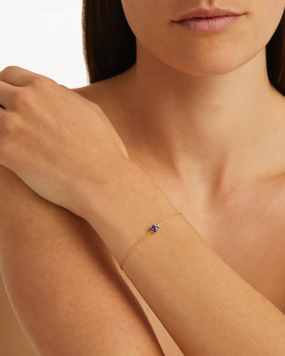 By Charlotte Kindred September Birthstone Bracelet, Gold or Silver