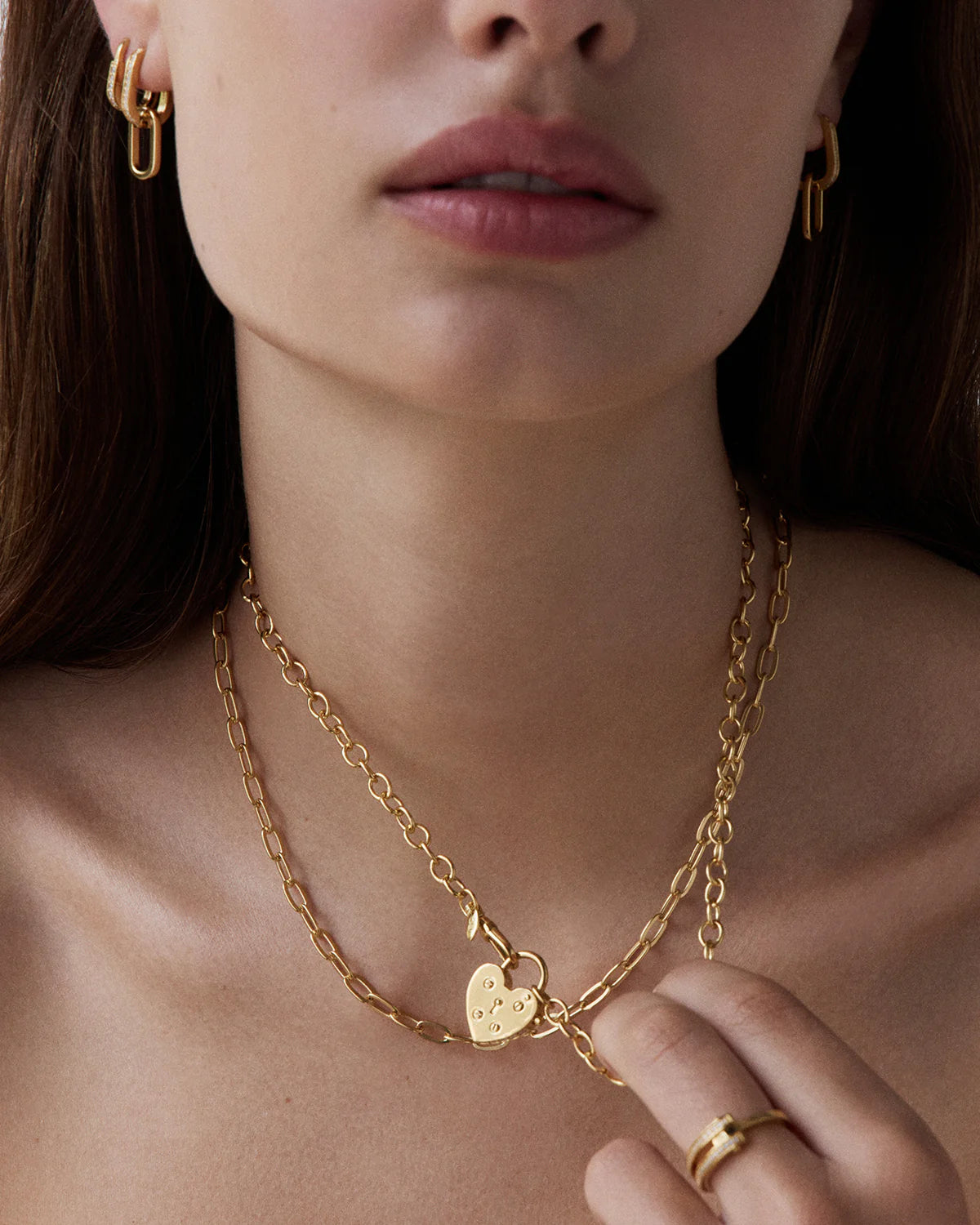 By Charlotte Love Unlocked Padlock Pendant, Gold