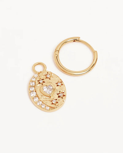 By Charlotte Love You To The Moon And Back Hoops, Gold