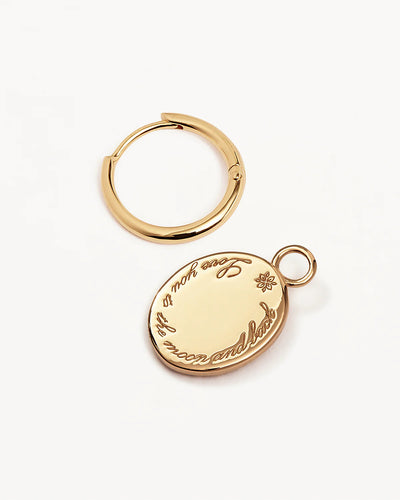 By Charlotte Love You To The Moon And Back Hoops, Gold