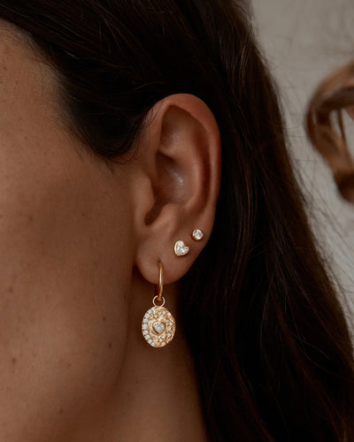 By Charlotte Love You To The Moon And Back Hoops, Gold