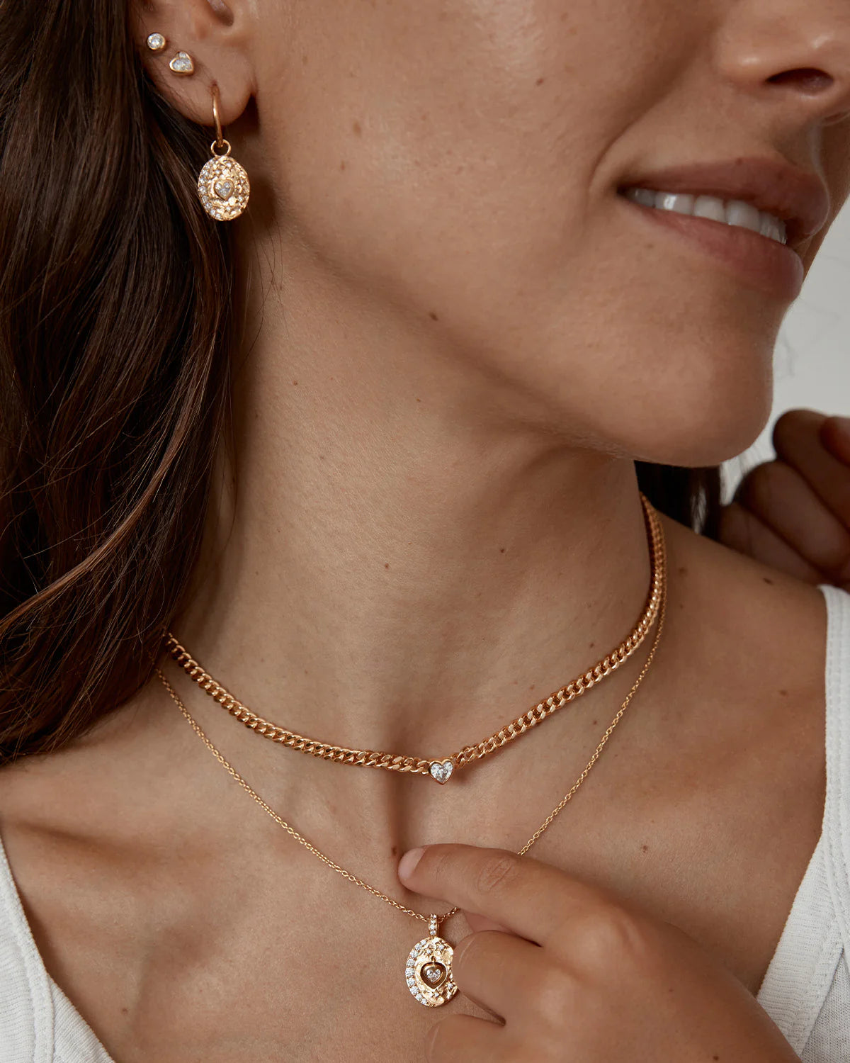 By Charlotte Love You To The Moon And Back Hoops, Gold
