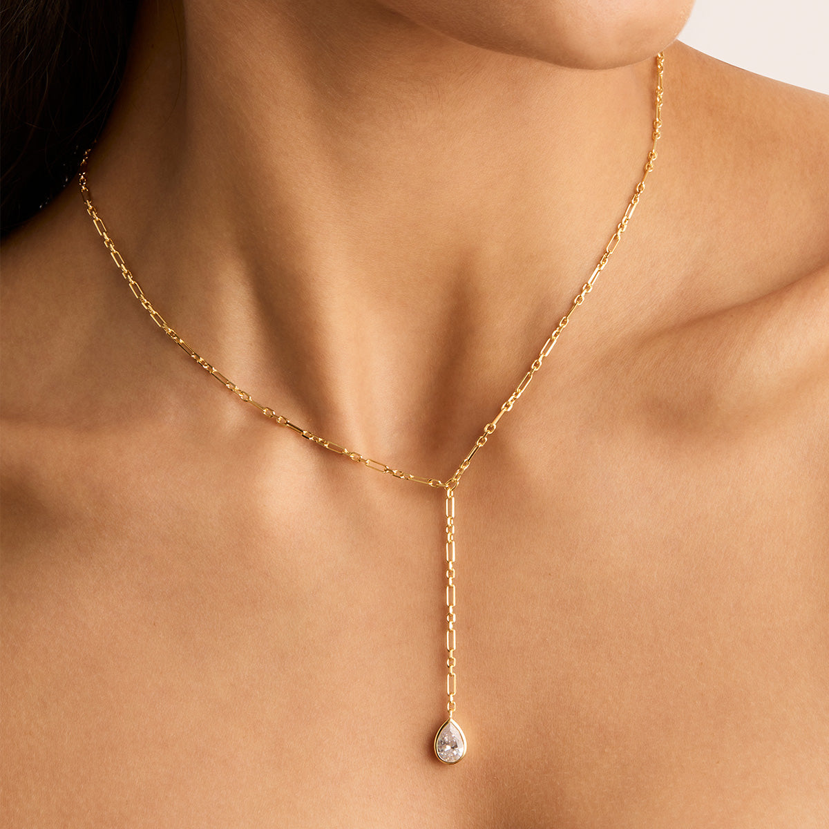 By Charlotte Adored Lariat Necklace, Gold