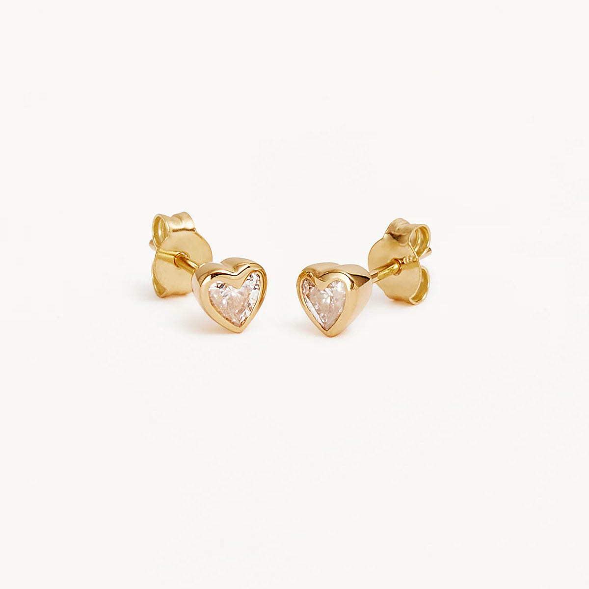 By Charlotte Radiant Heart Stud Earrings, Gold