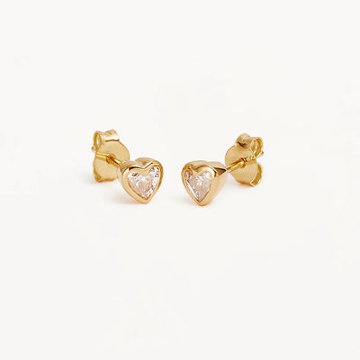 By Charlotte Radiant Heart Stud Earrings, Gold