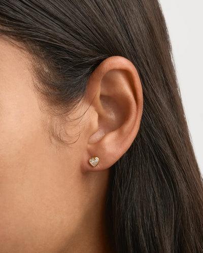 By Charlotte Radiant Heart Stud Earrings, Gold