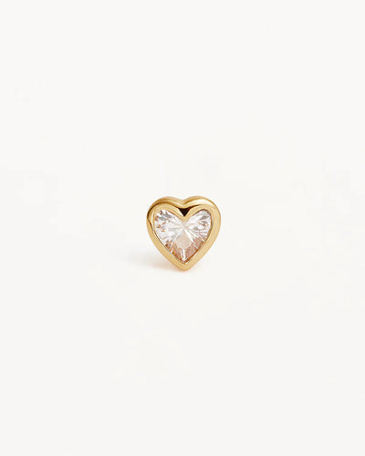 By Charlotte Radiant Heart Stud Earrings, Gold