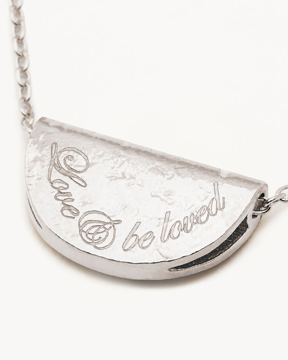 By Charlotte Lotus Birthstone Necklace (January - Garnet), Silver