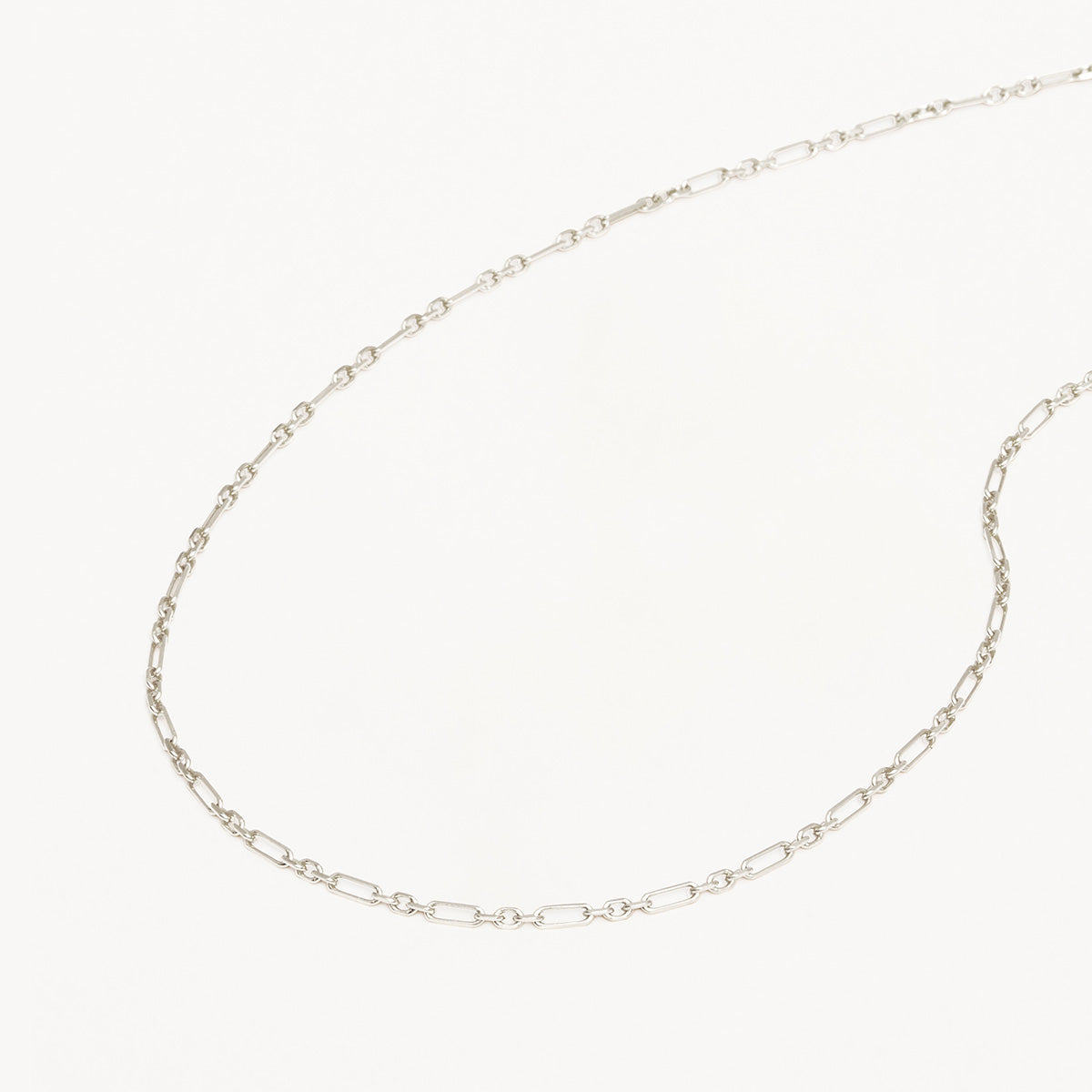 By Charlotte 19" Mixed Link Chain Necklace, Silver