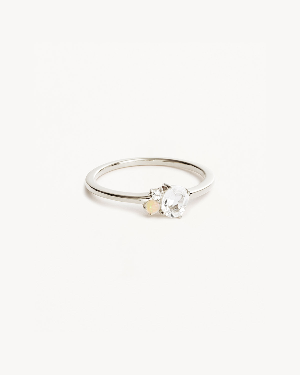 By Charlotte Kindred April Birthstone Ring, Gold or Silver