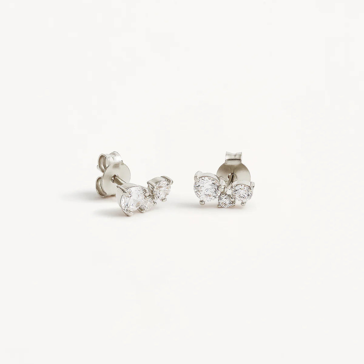 By Charlotte Whispers of Love Stud Earrings, Silver