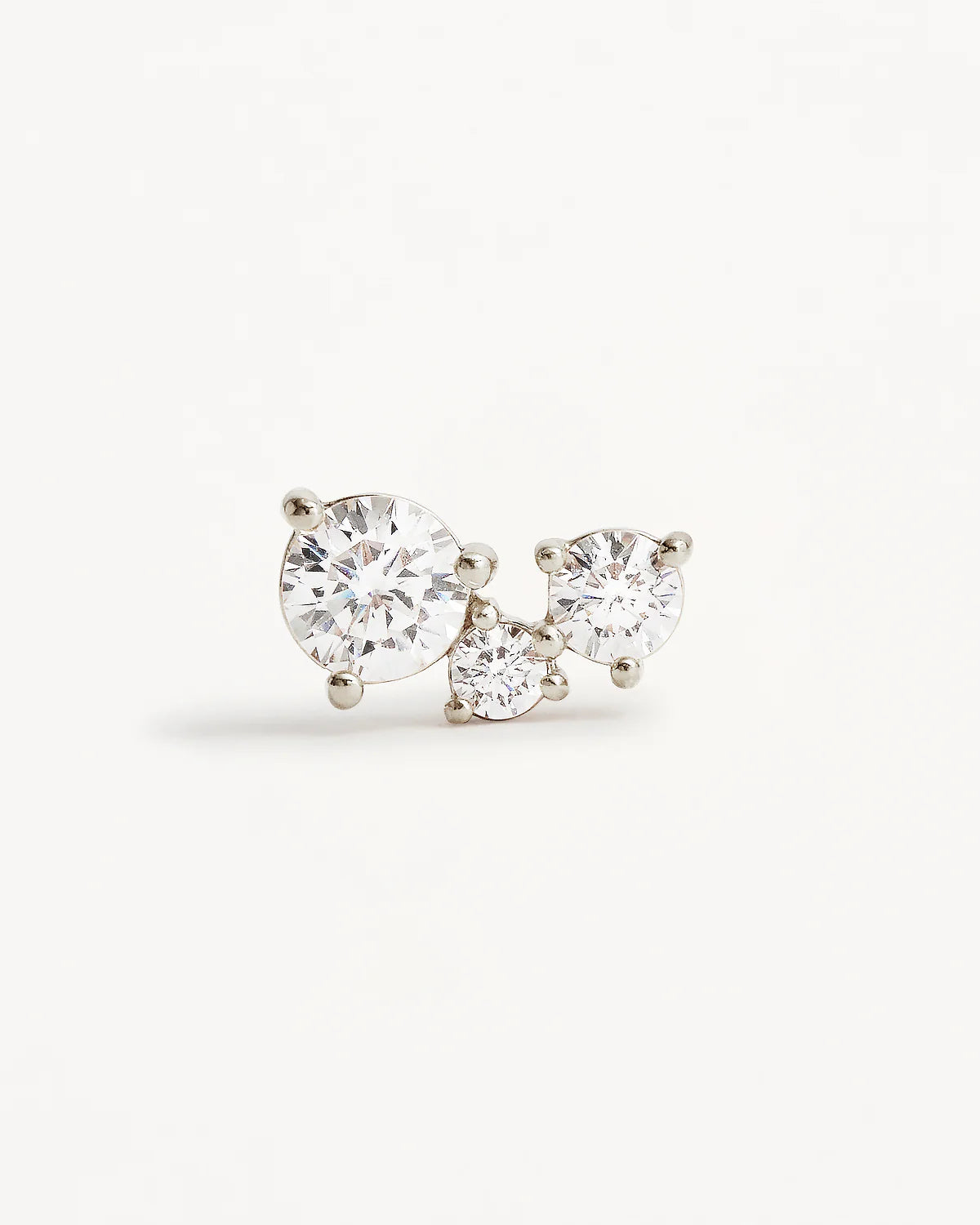 By Charlotte Whispers of Love Stud Earrings, Silver