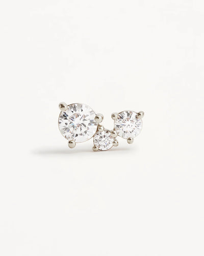By Charlotte Whispers of Love Stud Earrings, Silver