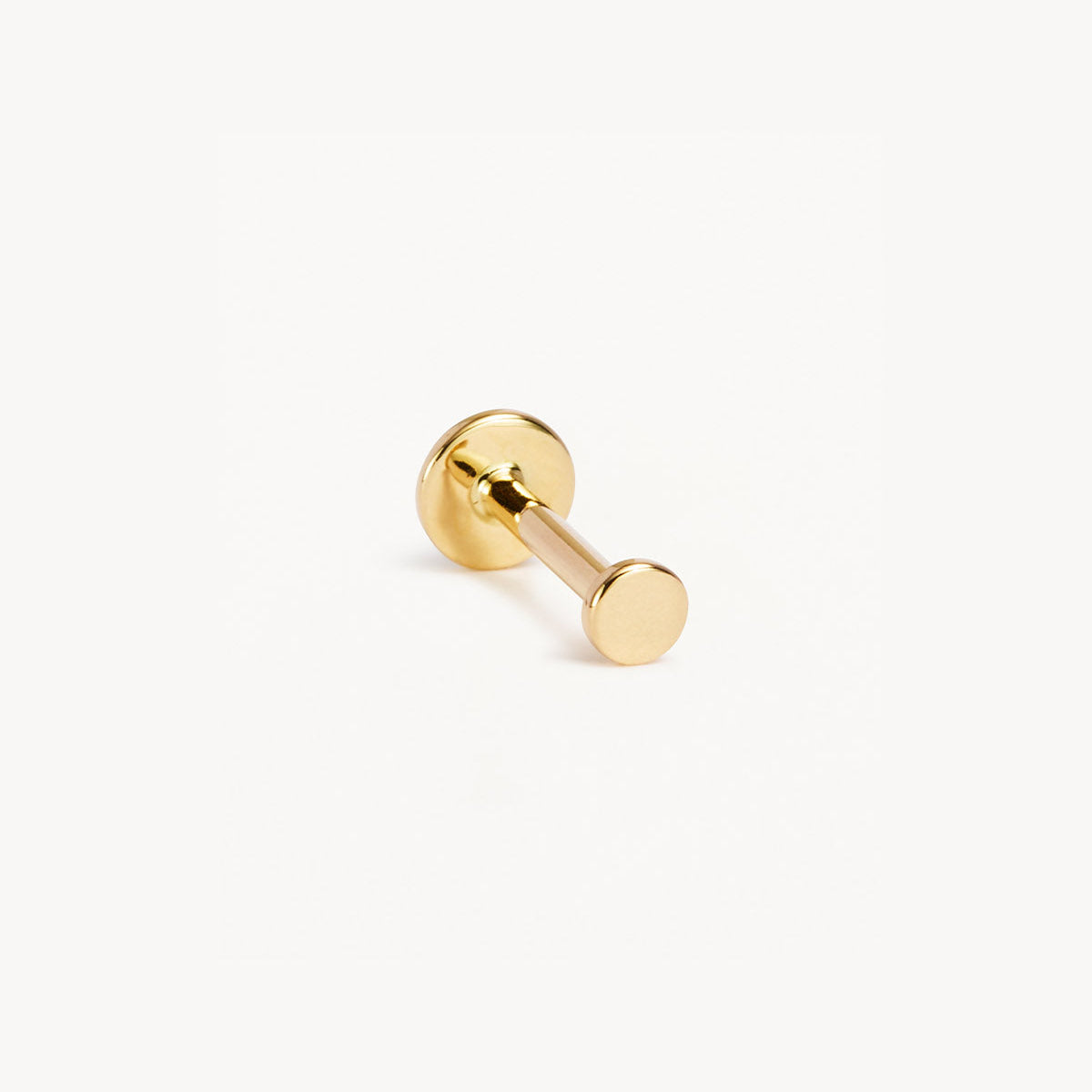 By Charlotte 14k Gold Lunar Cartilage Single Flatback Earring