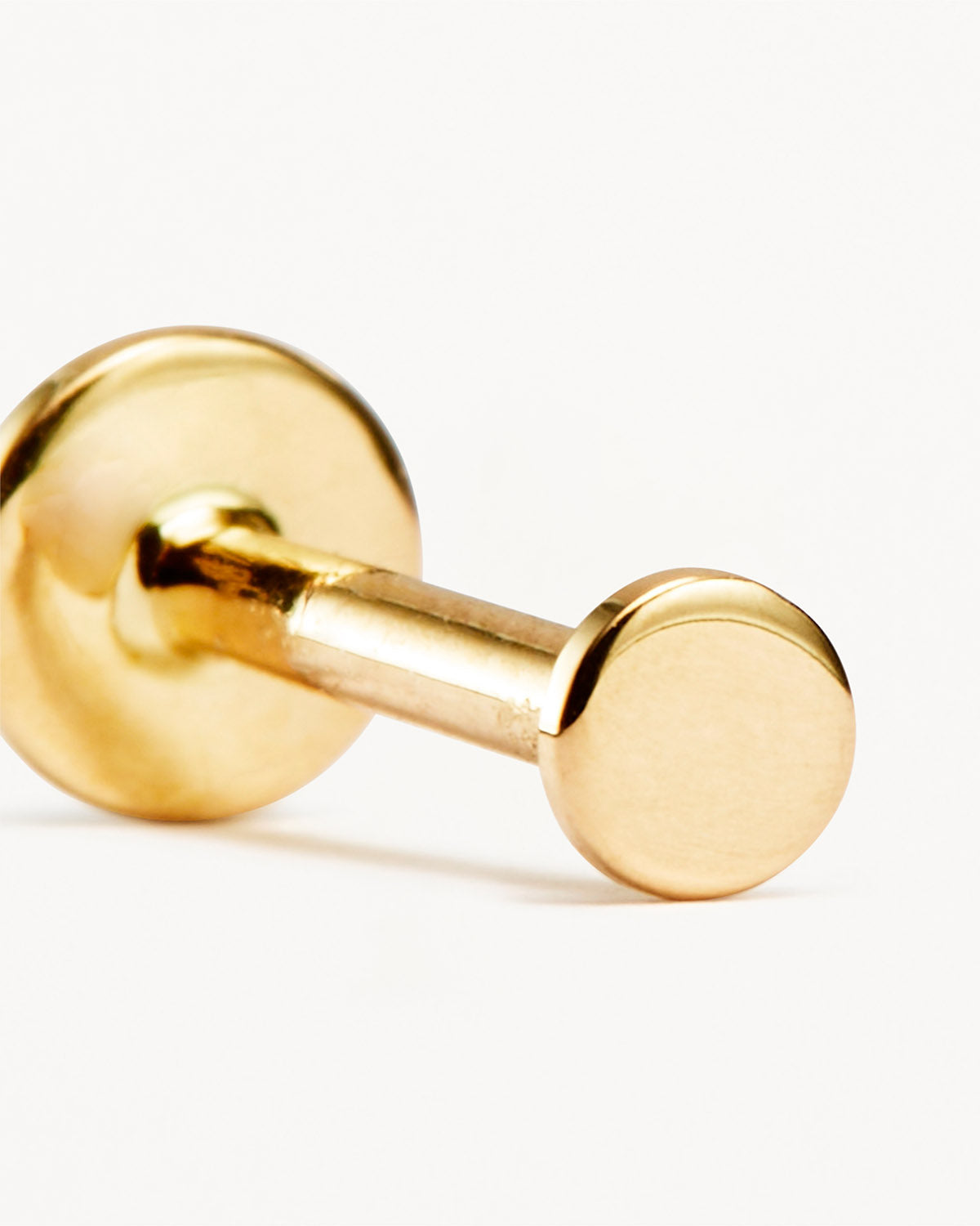 By Charlotte 14k Gold Lunar Cartilage Single Flatback Earring