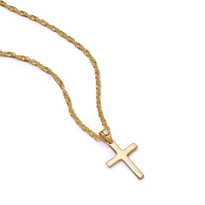 Daisy London Polly Sayer Cross Necklace, Gold