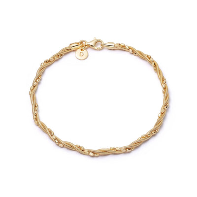 Daisy London Shrimps Twist Chain Bracelet, Gold