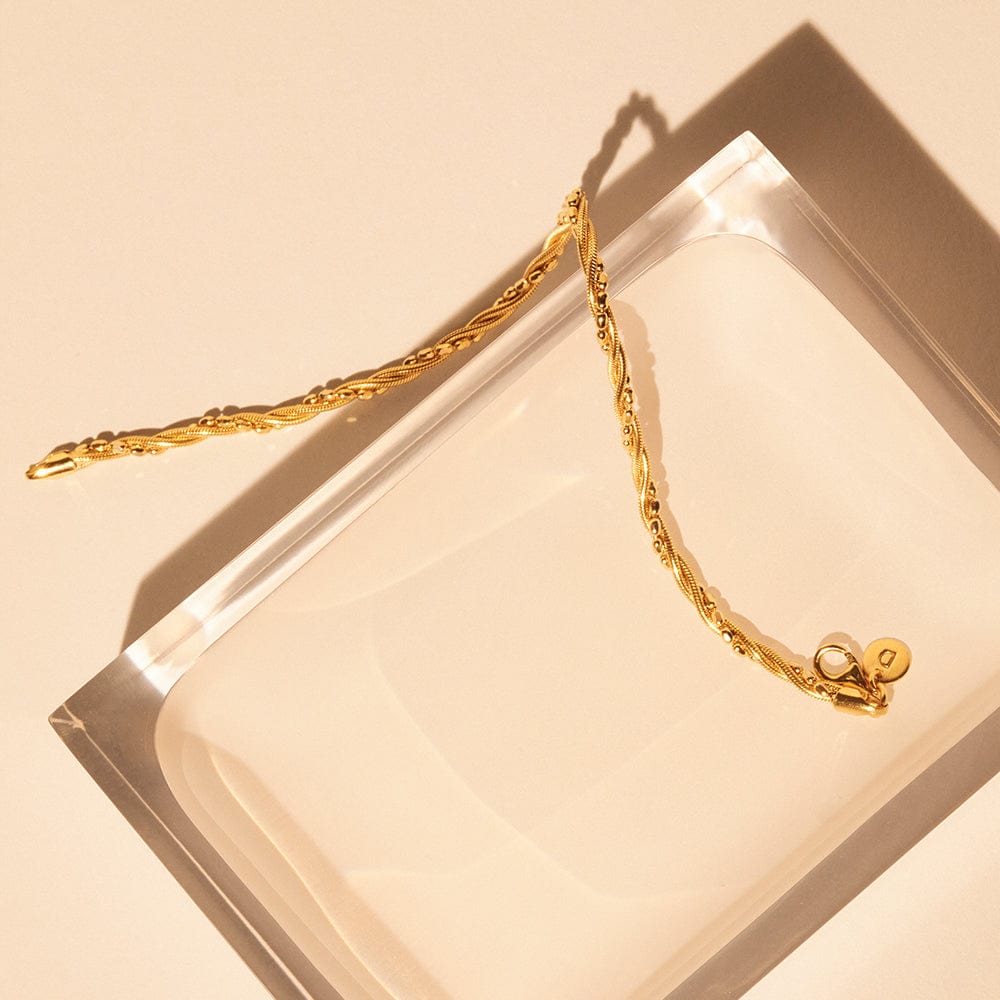 Daisy London Shrimps Twist Chain Bracelet, Gold