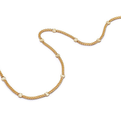 Daisy London Sunburst Chain Necklace, Gold