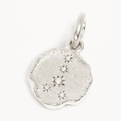 By Charlotte Cosmic Love Reversible Zodiac Pendant, Silver