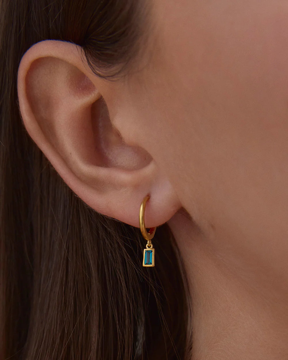 Kirstin Ash Centra Drop Hoops, Gold