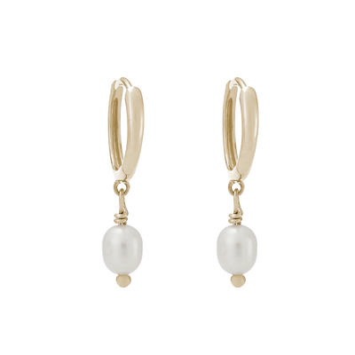 Kirstin Ash 9k Gold Classic Pearl Hoops