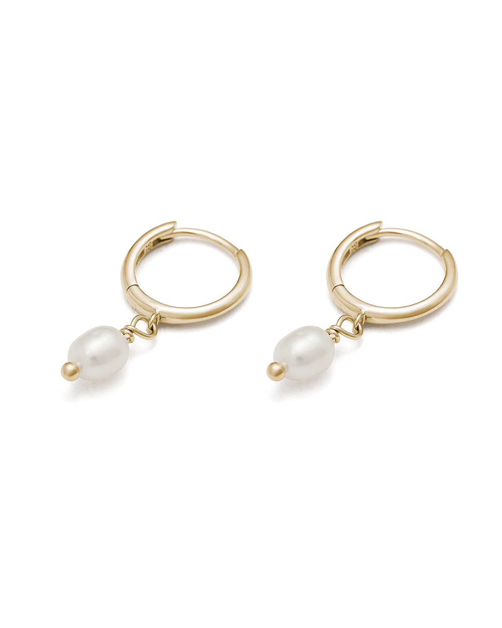 Kirstin Ash 9k Gold Classic Pearl Hoops