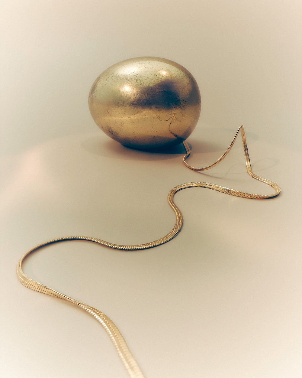 Kirstin Ash Elemental Herringbone Chain Necklace, Gold