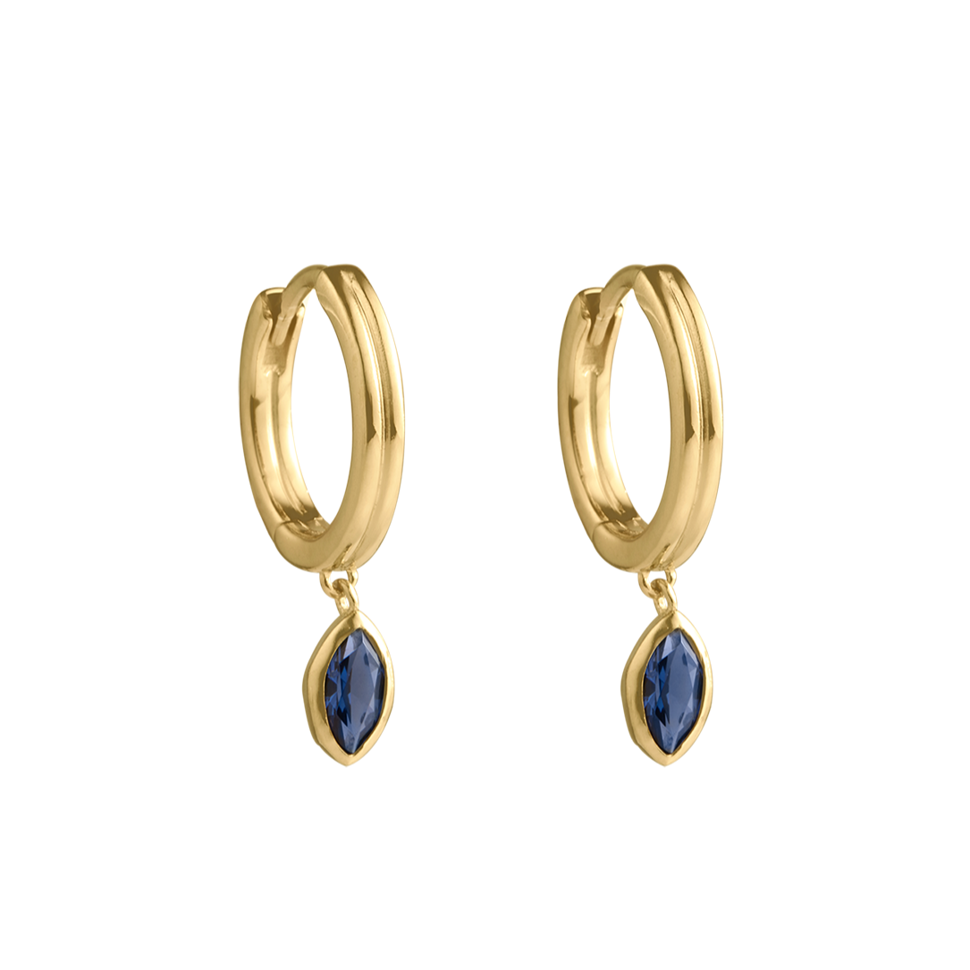 Kirstin Ash Ink Drop Hoops, Gold