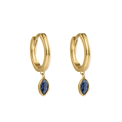 Kirstin Ash Ink Drop Hoops, Gold