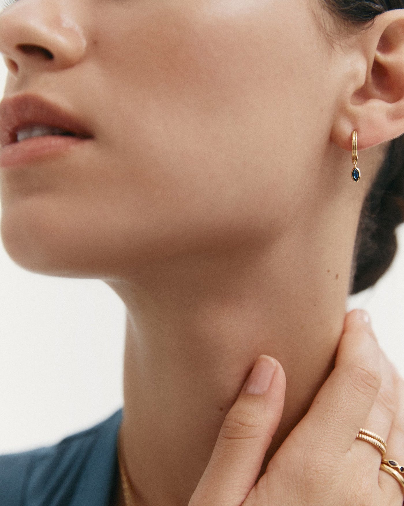 Kirstin Ash Ink Drop Hoops, Gold
