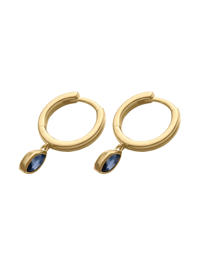 Kirstin Ash Ink Drop Hoops, Gold