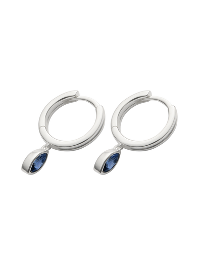 Kirstin Ash Ink Drop Hoops, Silver