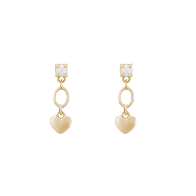 Kirstin Ash 9k Gold L'Amour Heart Earrings