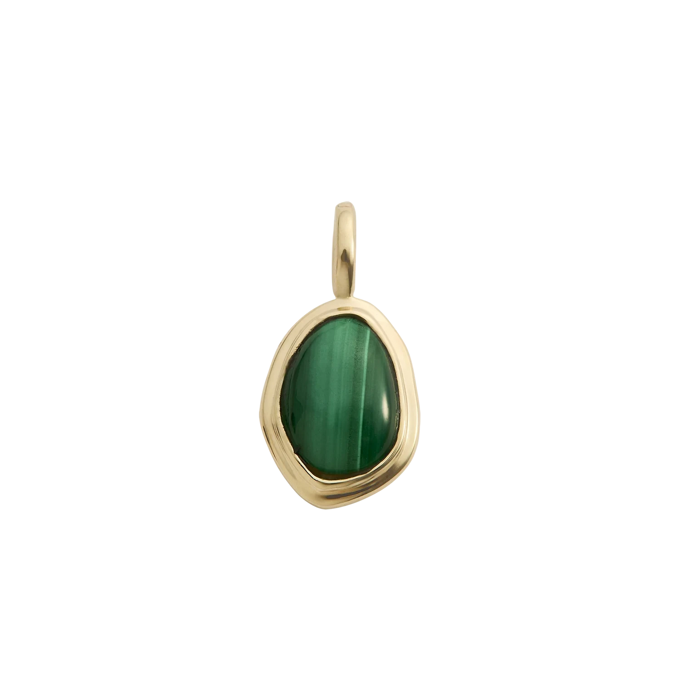 Kirstin Ash Luminous Malachite Charm, 9k Gold