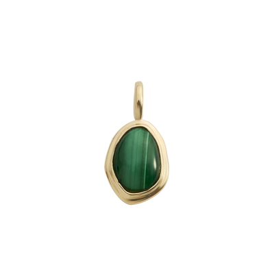 Kirstin Ash Luminous Malachite Charm, 9k Gold