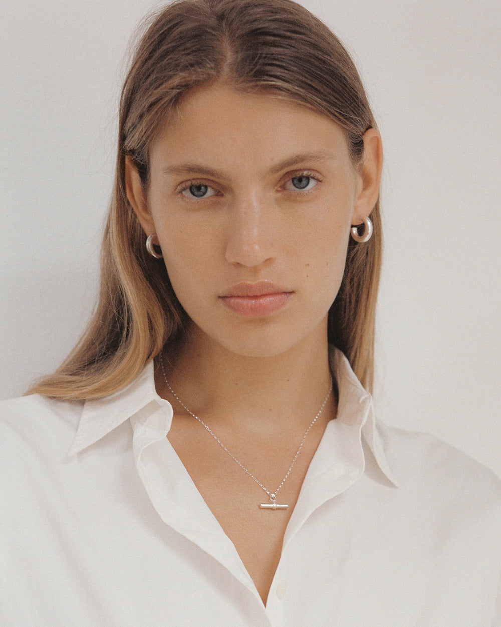 Kirstin Ash Roam T - Bar Necklace, Silver
