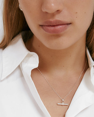 Kirstin Ash Roam T - Bar Necklace, Silver