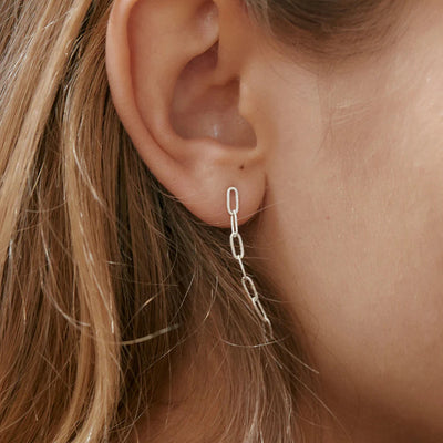 Kirstin Ash Rue Chain Earrings, Silver