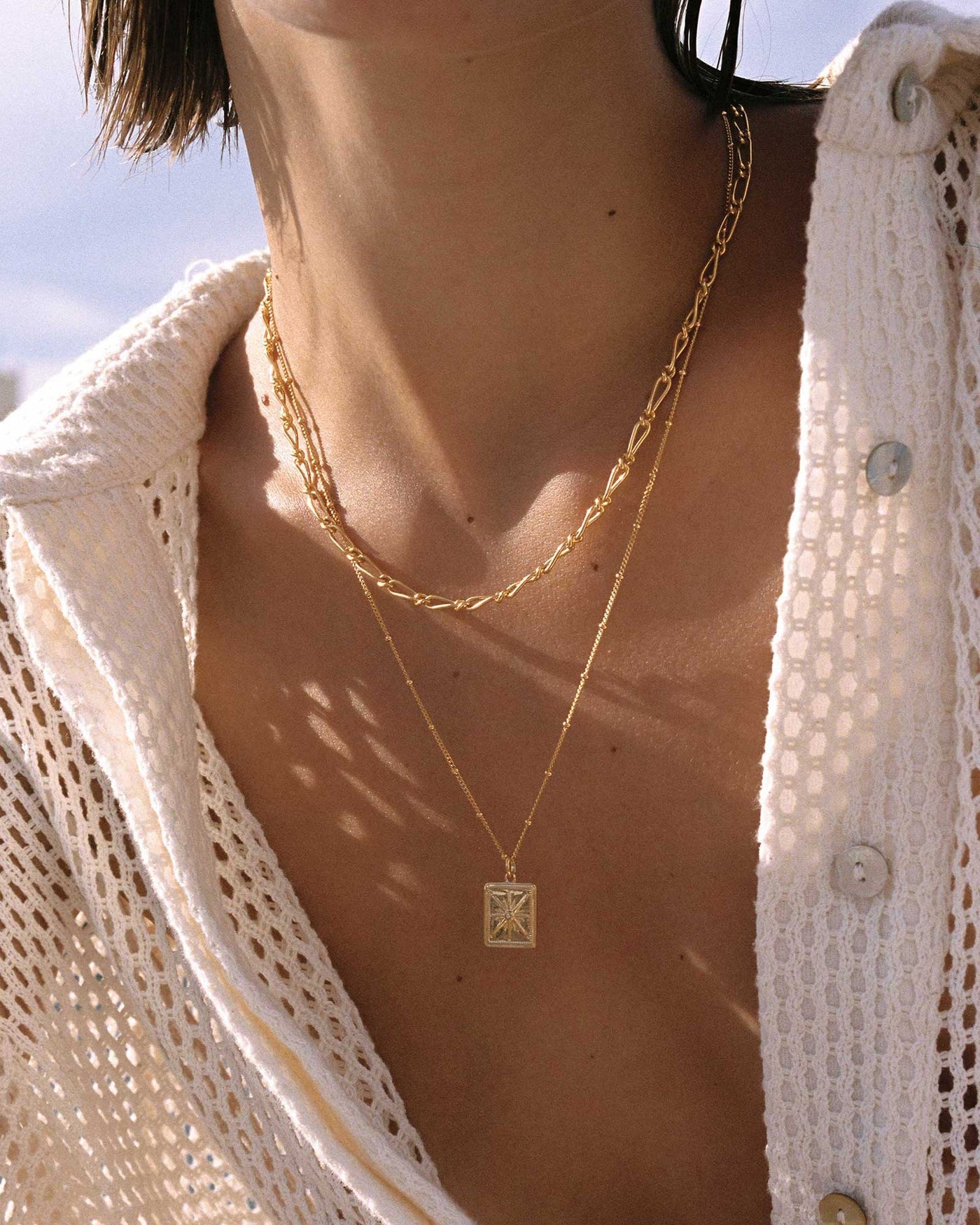 Kirstin Ash True North Coin Necklace, Gold