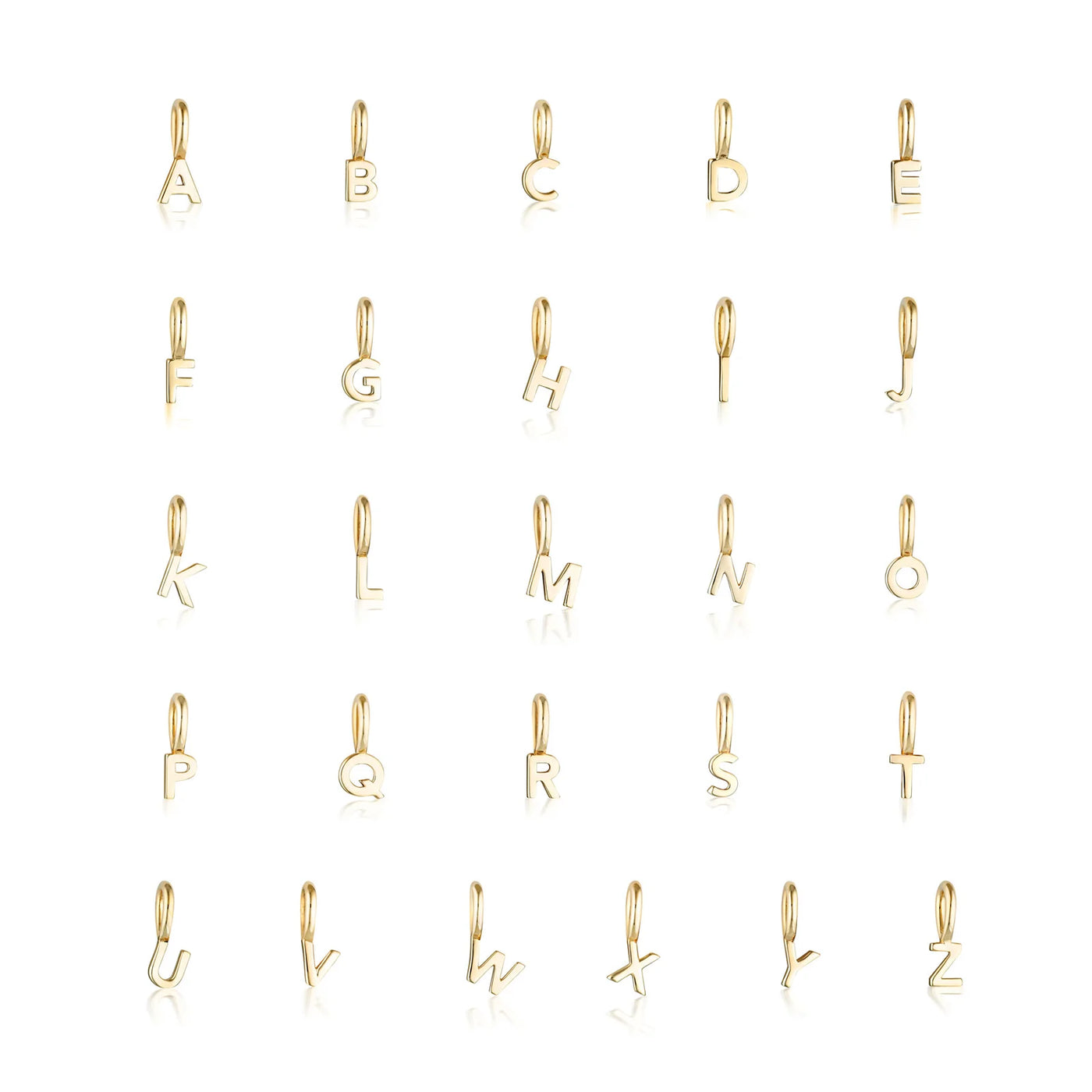 Linda Tahija 9k Gold Tiny Letter Charm