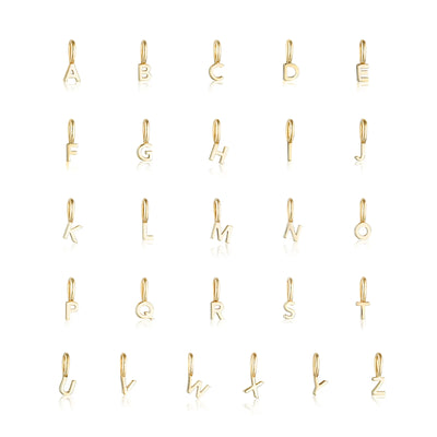Linda Tahija 9k Gold Tiny Letter Charm
